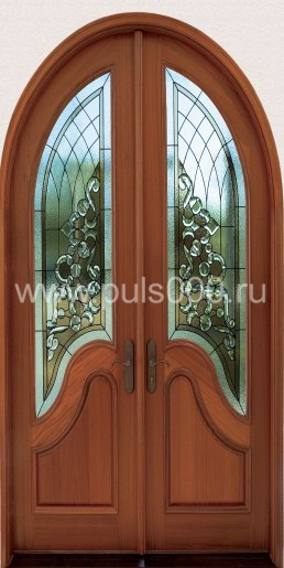 Стальная остеклённая дверь из массива с аркой АР-24-1, цена 173 700 руб. Стальная остеклённая дверь из массива с аркой АР-24-1, цена 173 700 руб.